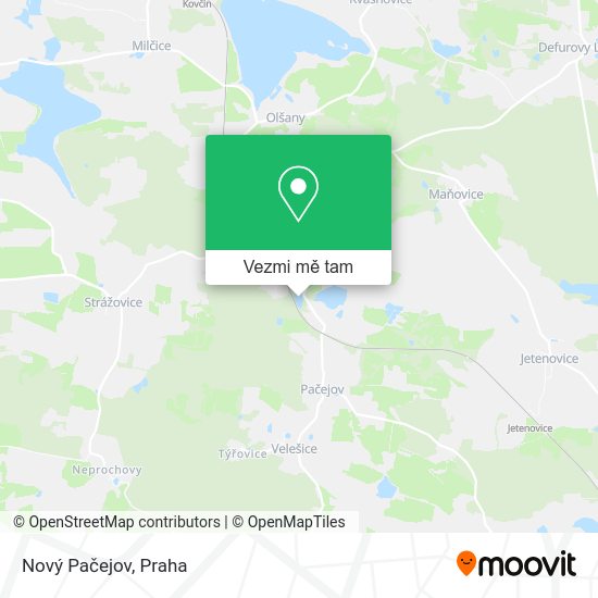 Nový Pačejov mapa