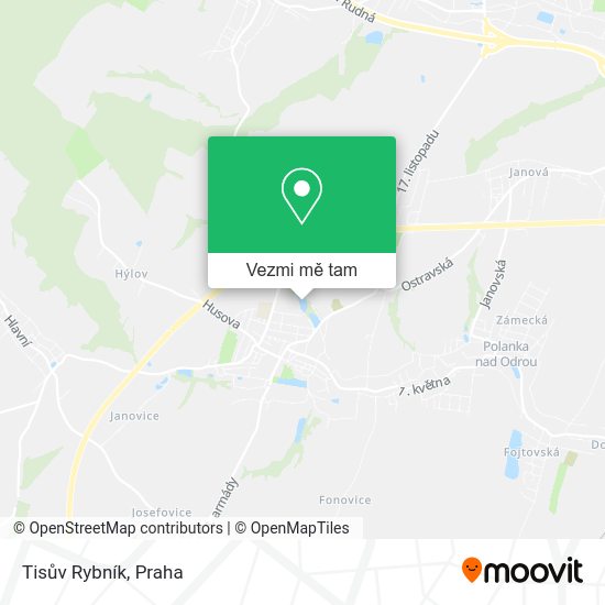 Tisův Rybník mapa