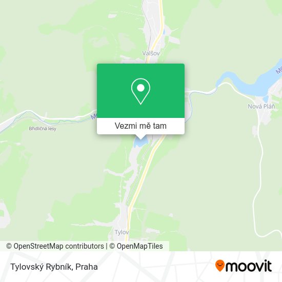 Tylovský Rybník mapa