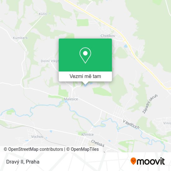 Dravý II mapa