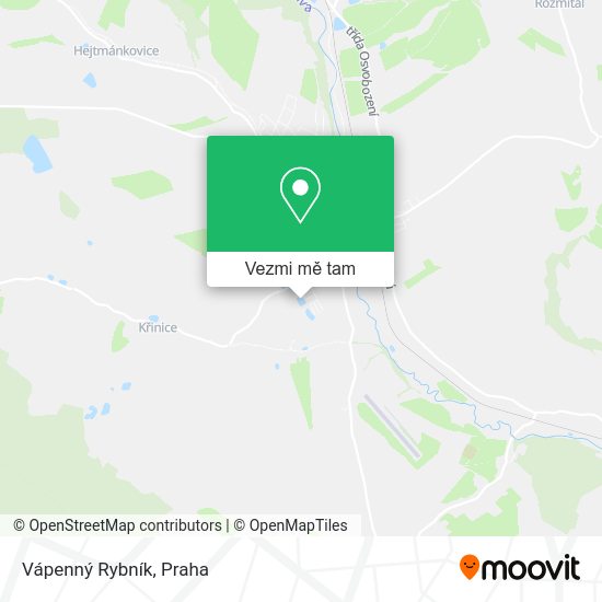 Vápenný Rybník mapa