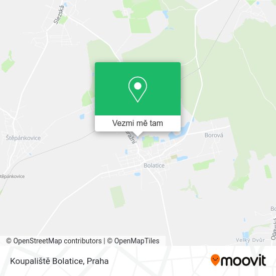 Koupaliště Bolatice mapa