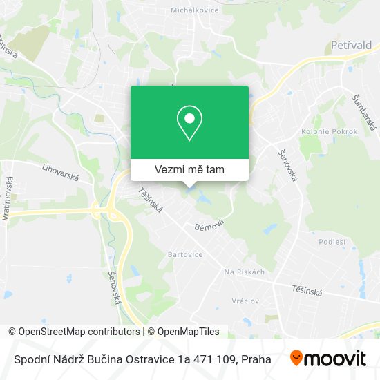Spodní Nádrž Bučina Ostravice 1a 471 109 mapa
