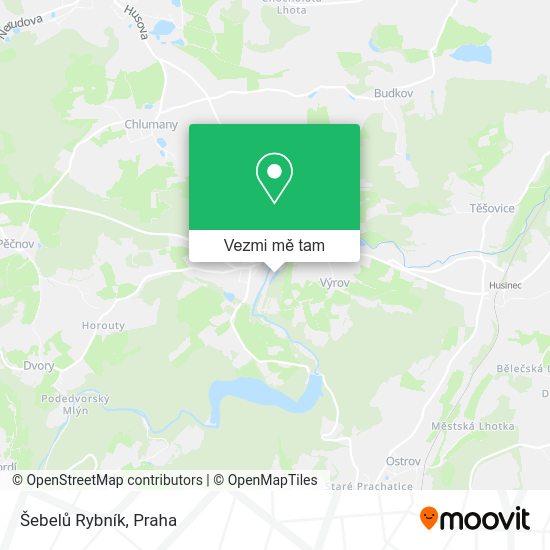 Šebelů Rybník mapa