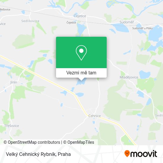 Velký Cehnický Rybník mapa