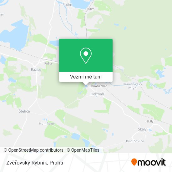 Zvěřovský Rybník mapa