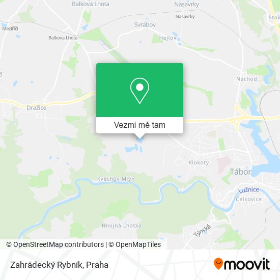 Zahrádecký Rybník mapa