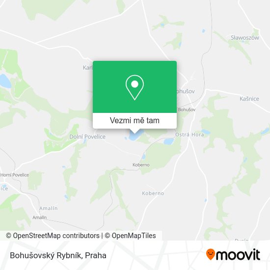Bohušovský Rybník mapa