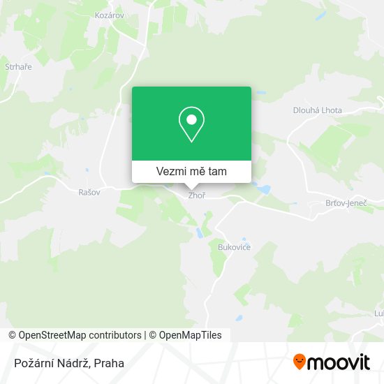 Požární Nádrž mapa