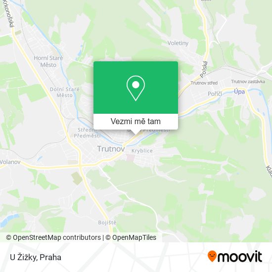 U Žižky mapa