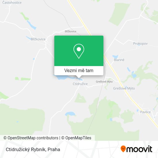Ctidružický Rybník mapa