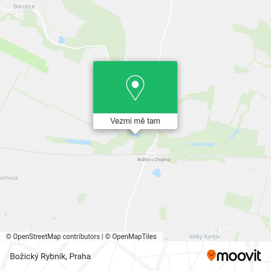 Božický Rybník mapa