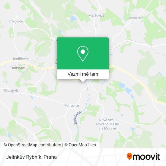 Jelínkův Rybník mapa
