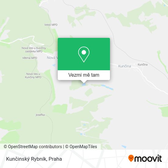 Kunčinský Rybník mapa