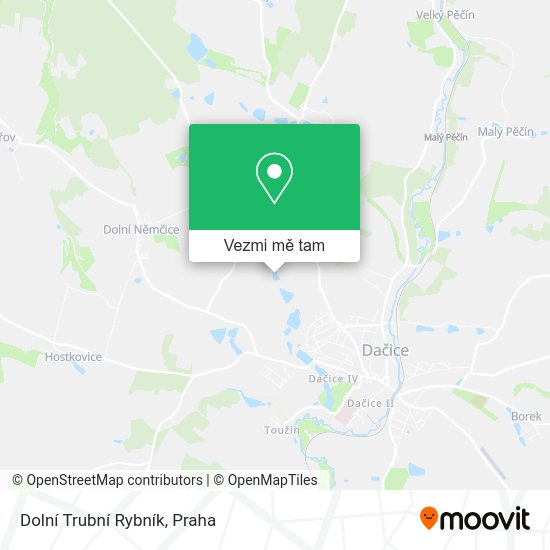 Dolní Trubní Rybník mapa