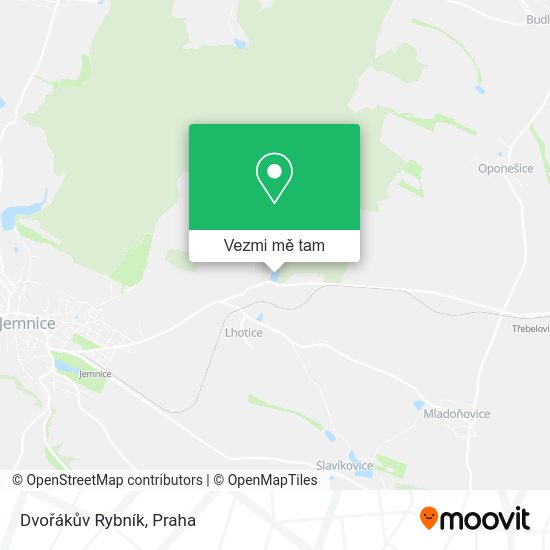 Dvořákův Rybník mapa