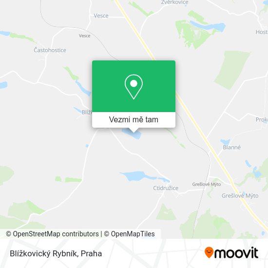 Blížkovický Rybník mapa