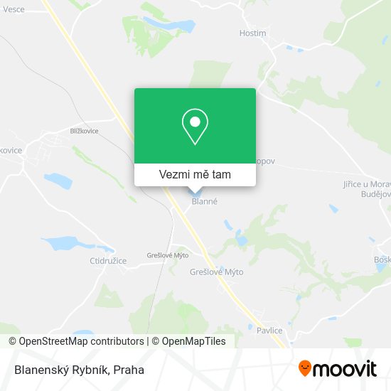Blanenský Rybník mapa