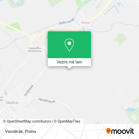 Vanděrák mapa
