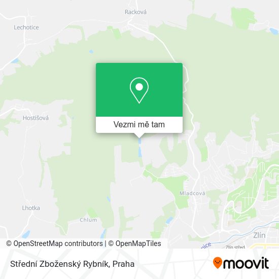 Střední Zboženský Rybník mapa