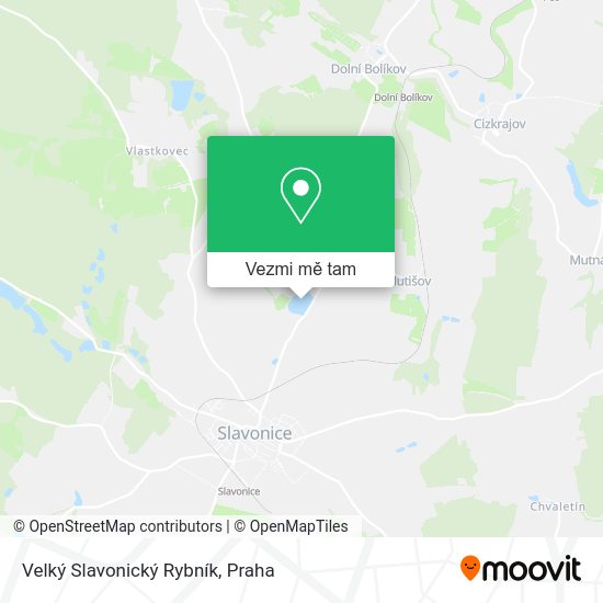 Velký Slavonický Rybník mapa