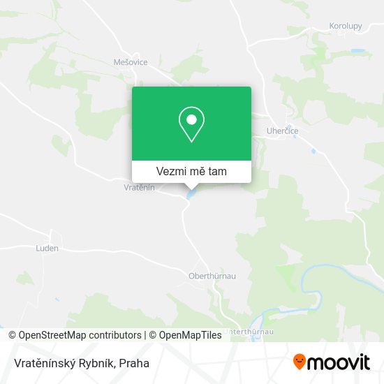 Vratěnínský Rybník mapa