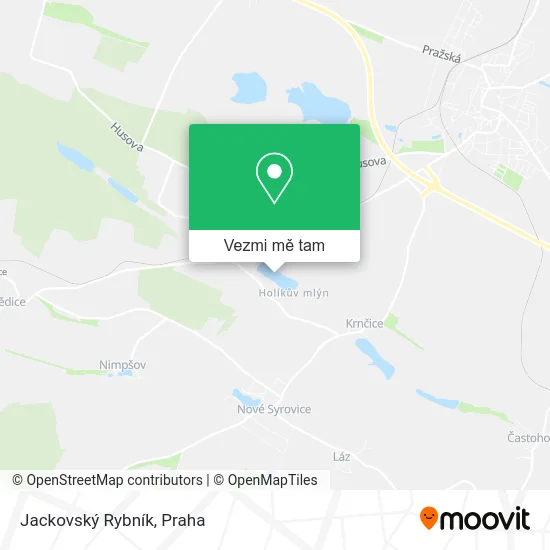 Jackovský Rybník mapa