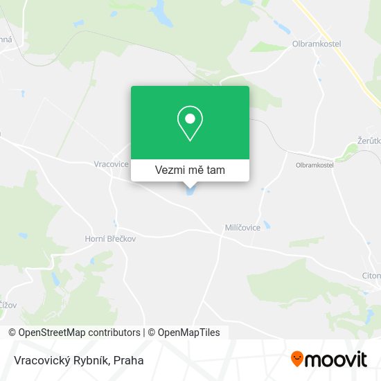 Vracovický Rybník mapa