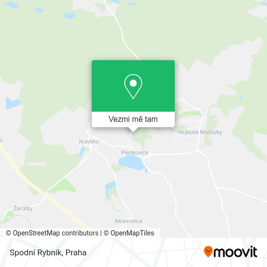 Spodní Rybník mapa