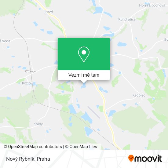 Nový Rybník mapa