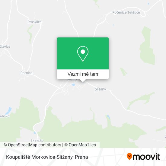 Koupaliště Morkovice-Slížany mapa