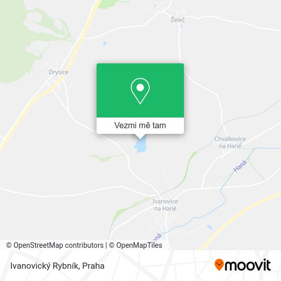 Ivanovický Rybník mapa