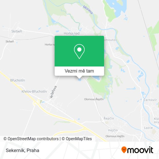 Sekerník mapa