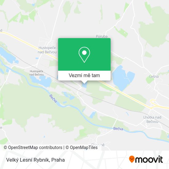 Velký Lesní Rybník mapa