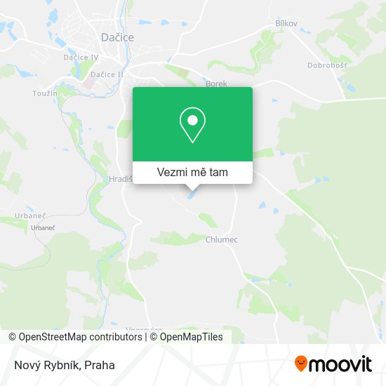 Nový Rybník mapa