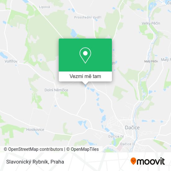 Slavonický Rybník mapa