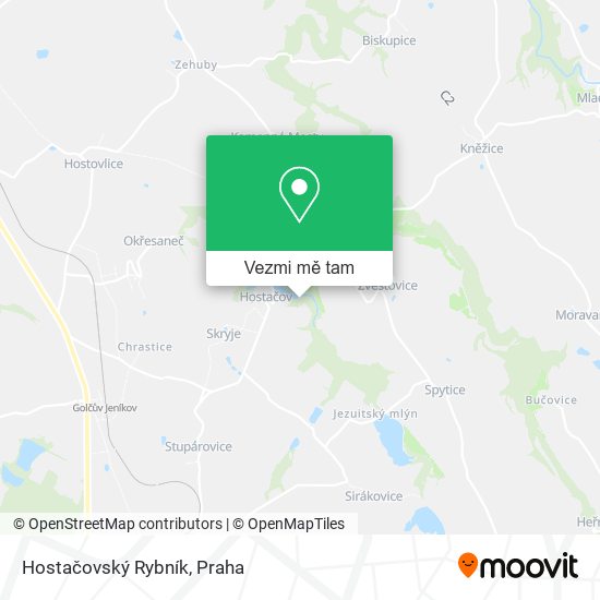 Hostačovský Rybník mapa