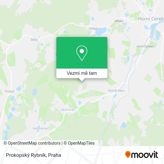 Prokopský Rybník mapa