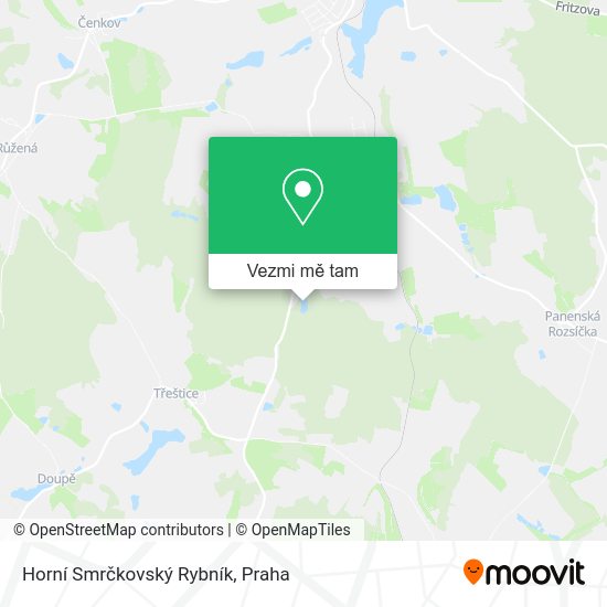 Horní Smrčkovský Rybník mapa