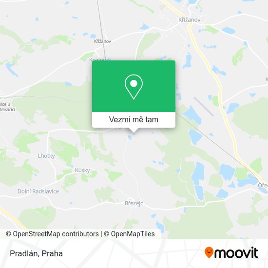 Pradlán mapa