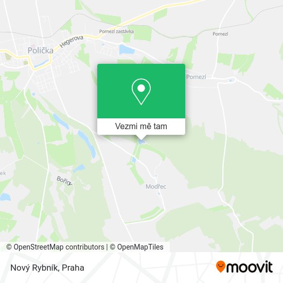 Nový Rybník mapa