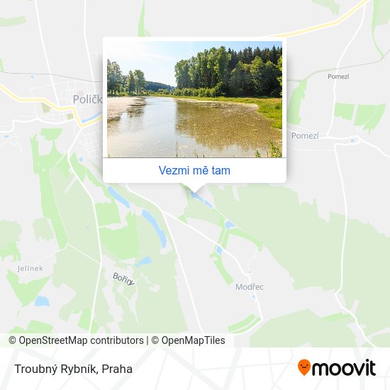 Troubný Rybník mapa