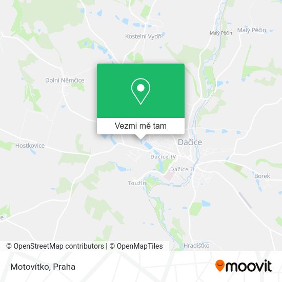 Motovítko mapa