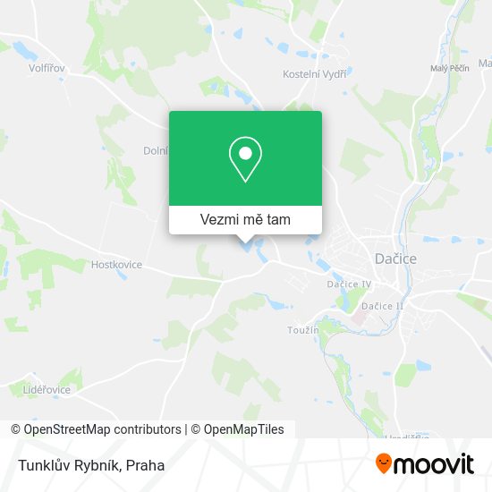 Tunklův Rybník mapa