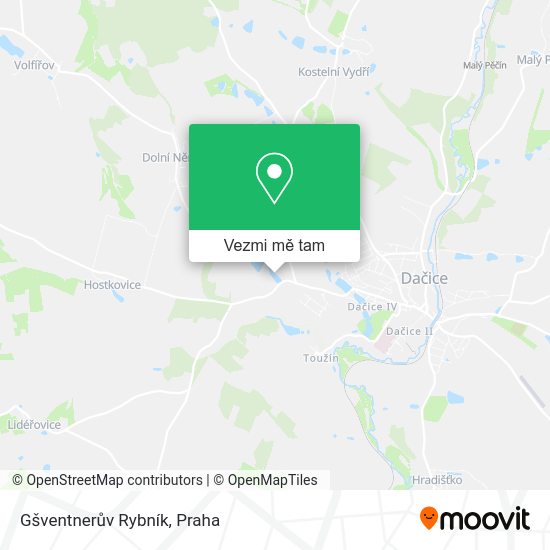Gšventnerův Rybník mapa