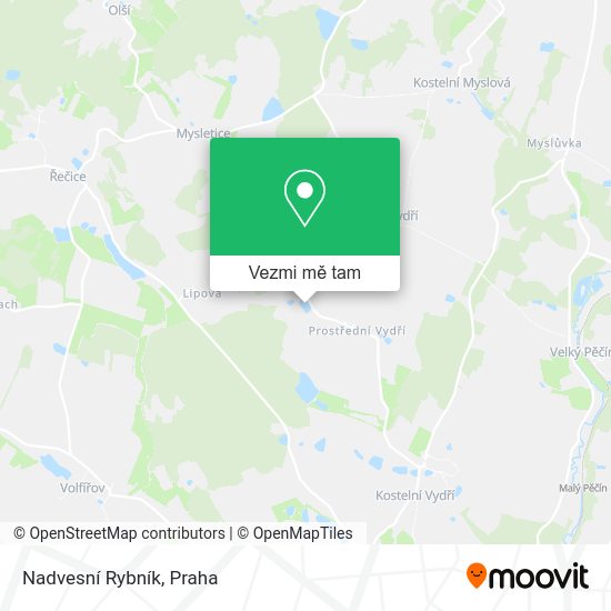 Nadvesní Rybník mapa