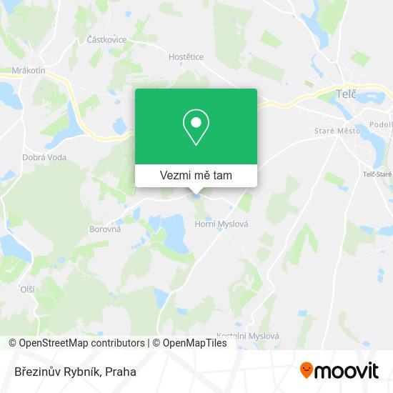 Březinův Rybník mapa