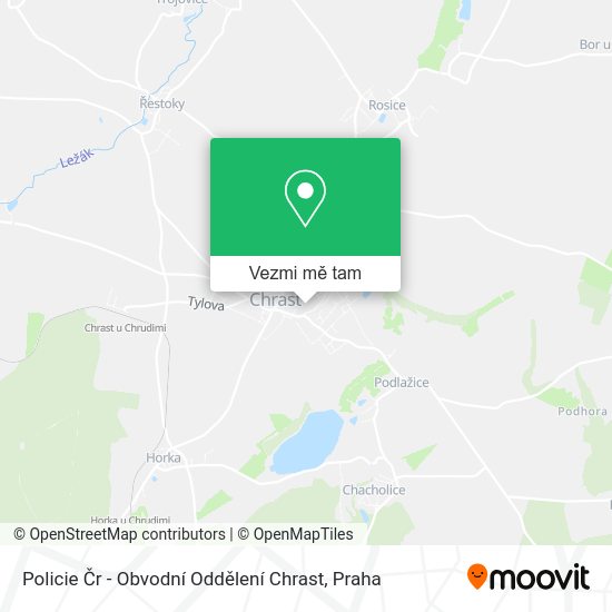 Policie Čr - Obvodní Oddělení Chrast mapa