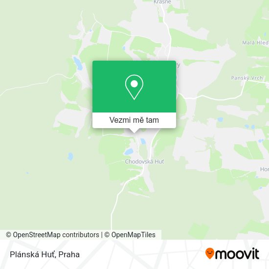 Plánská Huť mapa