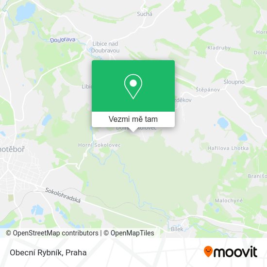 Obecní Rybník mapa